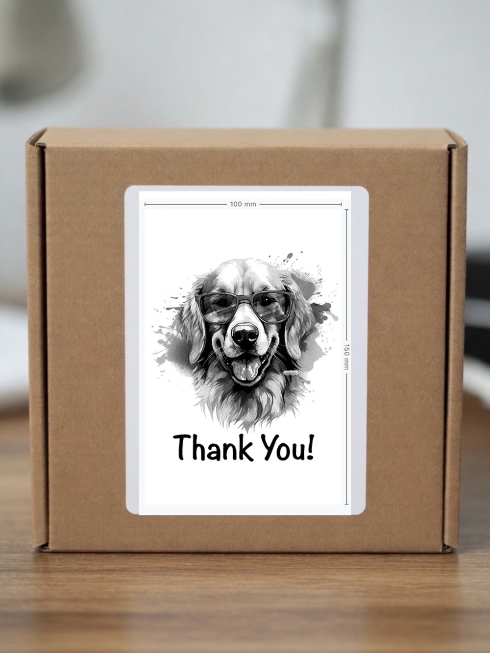 Golden Retriever Thank You Stickers 
4”x6”-100ct.